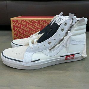 Vans Checkerboard SK8-HI White Gray Reissue Cap Toe New Men's Size 12